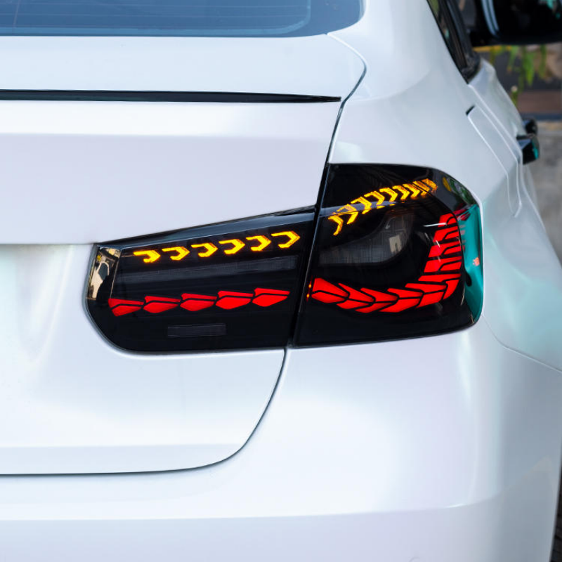 BMW 3 Series 2012-2018 Triple Dragon Scales Tail Lights - ClutchBlaze