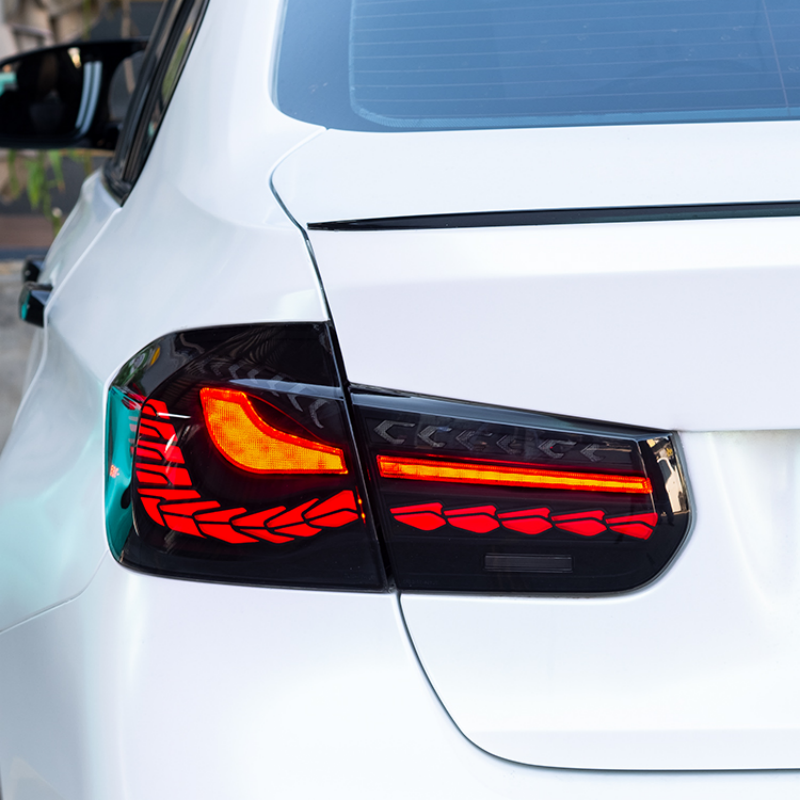 BMW 3 Series 2012-2018 Triple Dragon Scales Tail Lights - ClutchBlaze