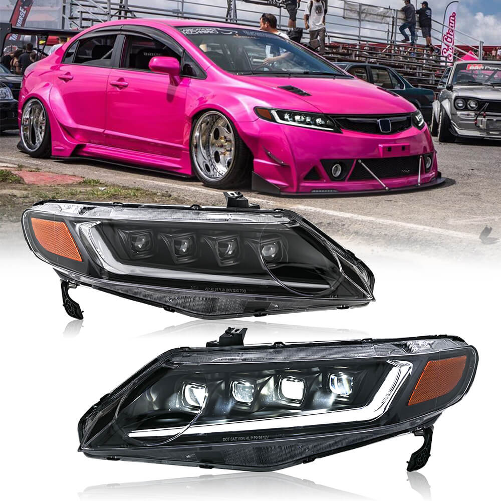 Honda Civic Sedan 2006-2011 Headlights - ClutchBlaze