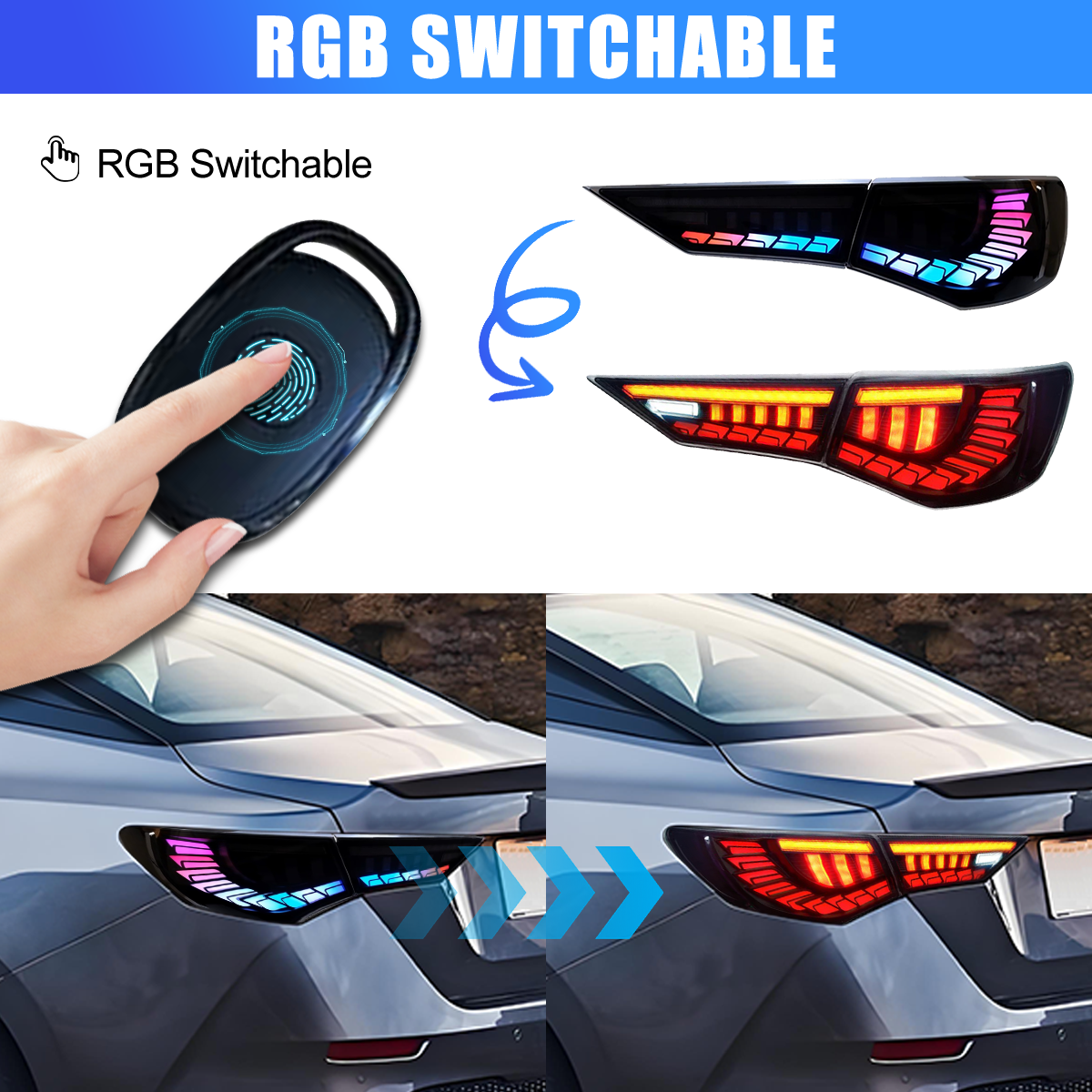 Nissan Sentra/Sylphy 2020-2025 Dragon Scales Tail Lights - ClutchBlaze