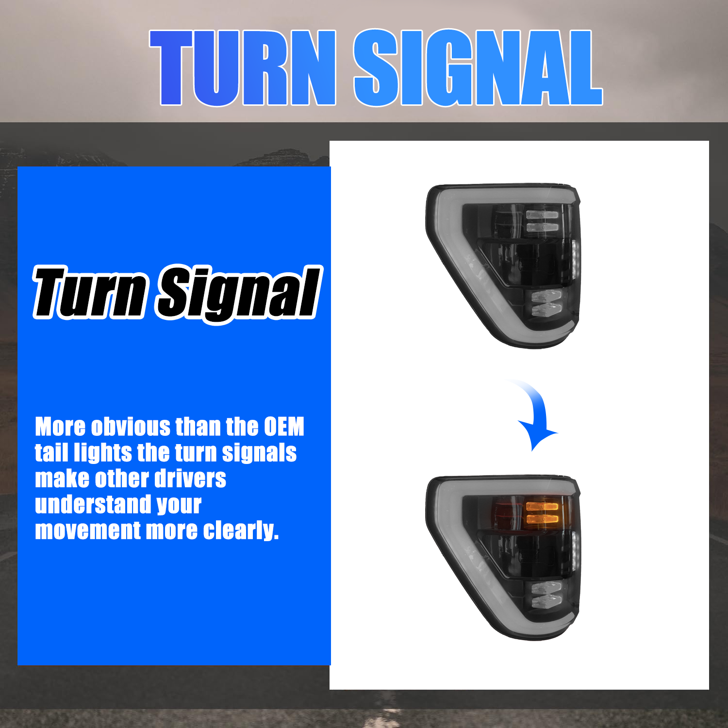 Ford F-150 2021-2025 Smoked Tail Lights - ClutchBlaze