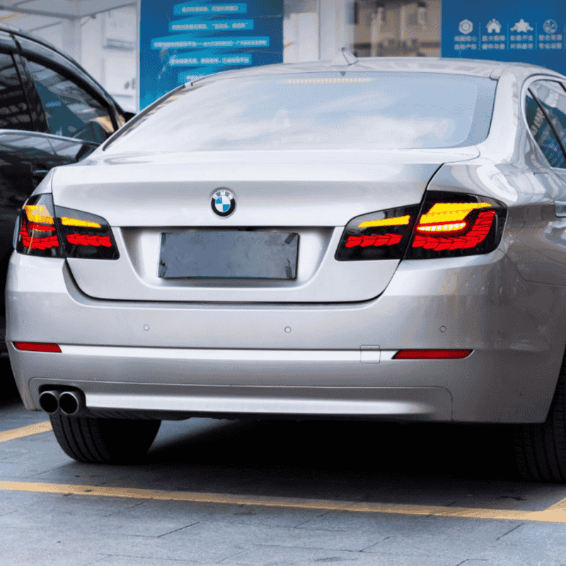 BMW 5 Series 2011-2016 Double Dragon Scales Tail Lights - ClutchBlaze
