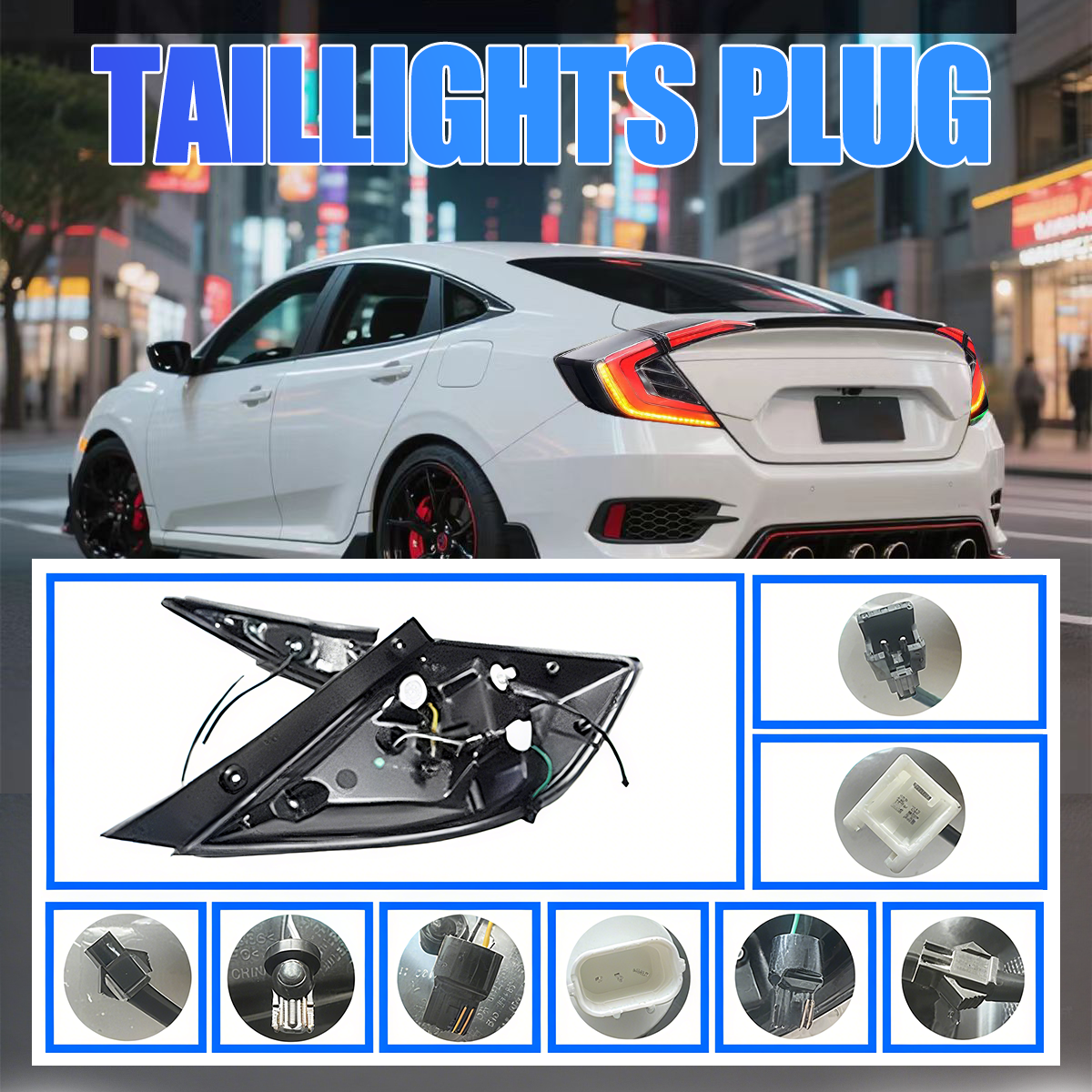 Honda Civic Sedan 2016-2021 Tail Lights - ClutchBlaze