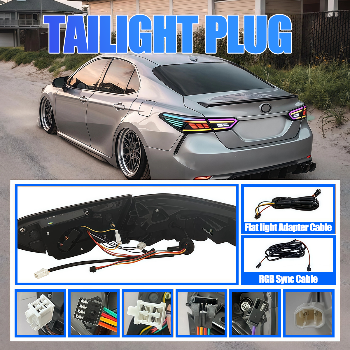 Toyota Camry 2018-2024 Rectilinear Tail lights - ClutchBlaze