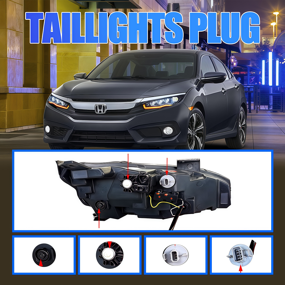 Honda Civic 2016-2021 Headlights - ClutchBlaze