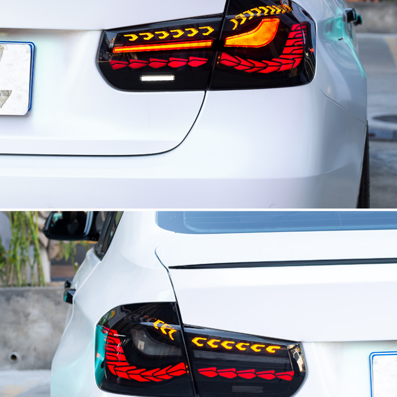 BMW 3 Series 2012-2018 Triple Dragon Scales Tail Lights - ClutchBlaze