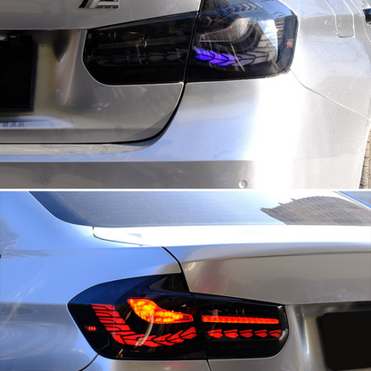BMW 3 Series 2012-2018 Triple Dragon Scales Tail Lights - ClutchBlaze