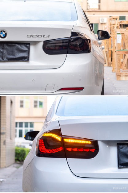BMW 3 Series 2012-2018 Double Dragon Scales Tail Lights - ClutchBlaze