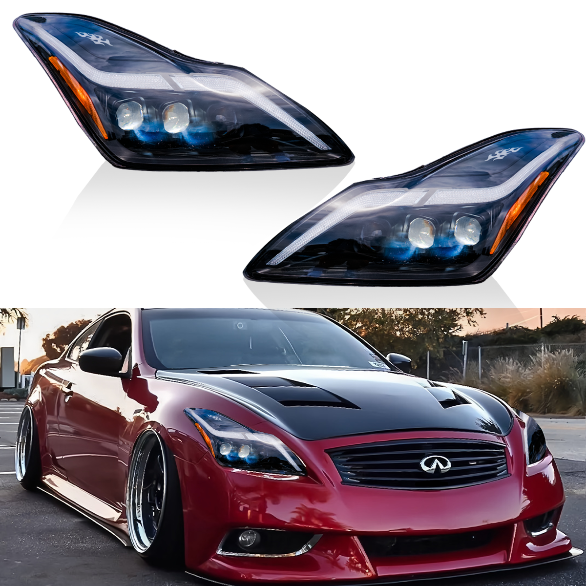 Infiniti G37 Coupe 2008-2015 Headlights - ClutchBlaze