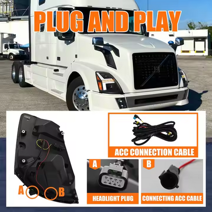 Volvo VNL/VNM 2004-2018 Headlights - ClutchBlaze