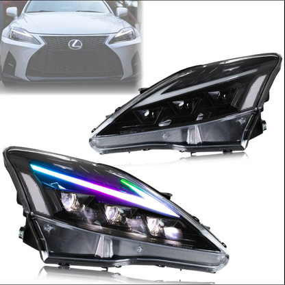 Lexus IS 2006-2012 RGB Headlights - ClutchBlaze