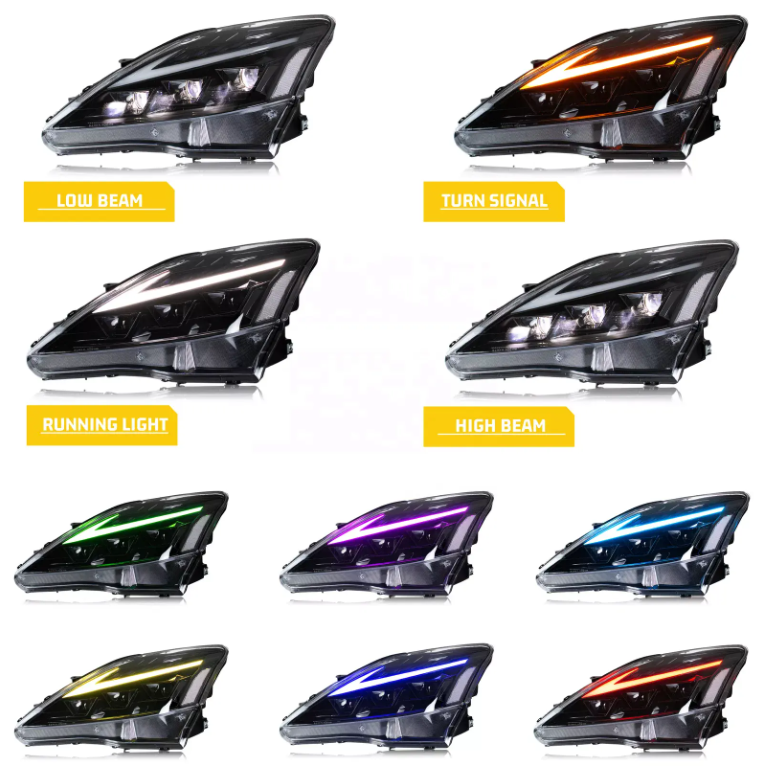 Lexus IS 2006-2012 RGB Headlights - ClutchBlaze