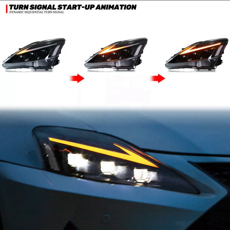 Lexus IS 2006-2012 RGB Headlights - ClutchBlaze