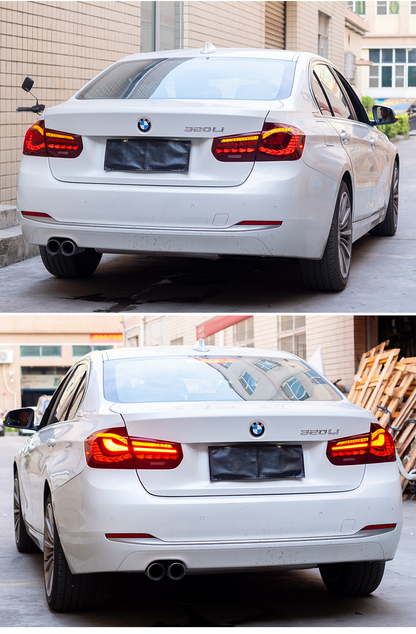 BMW 3 Series 2012-2018 Double Dragon Scales Tail Lights - ClutchBlaze
