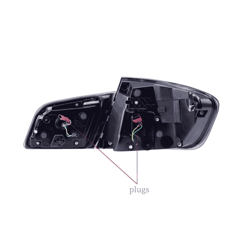 BMW 5 Series 2011-2016 Double Dragon Scales Tail Lights - ClutchBlaze