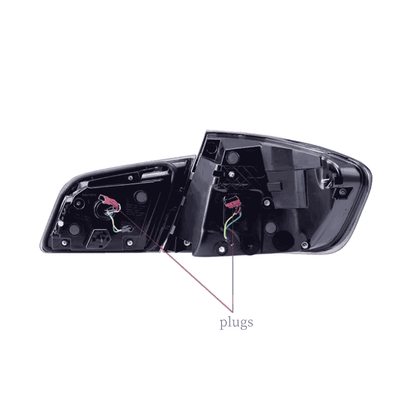 BMW 5 Series 2011-2016 Double Dragon Scales Tail Lights - ClutchBlaze