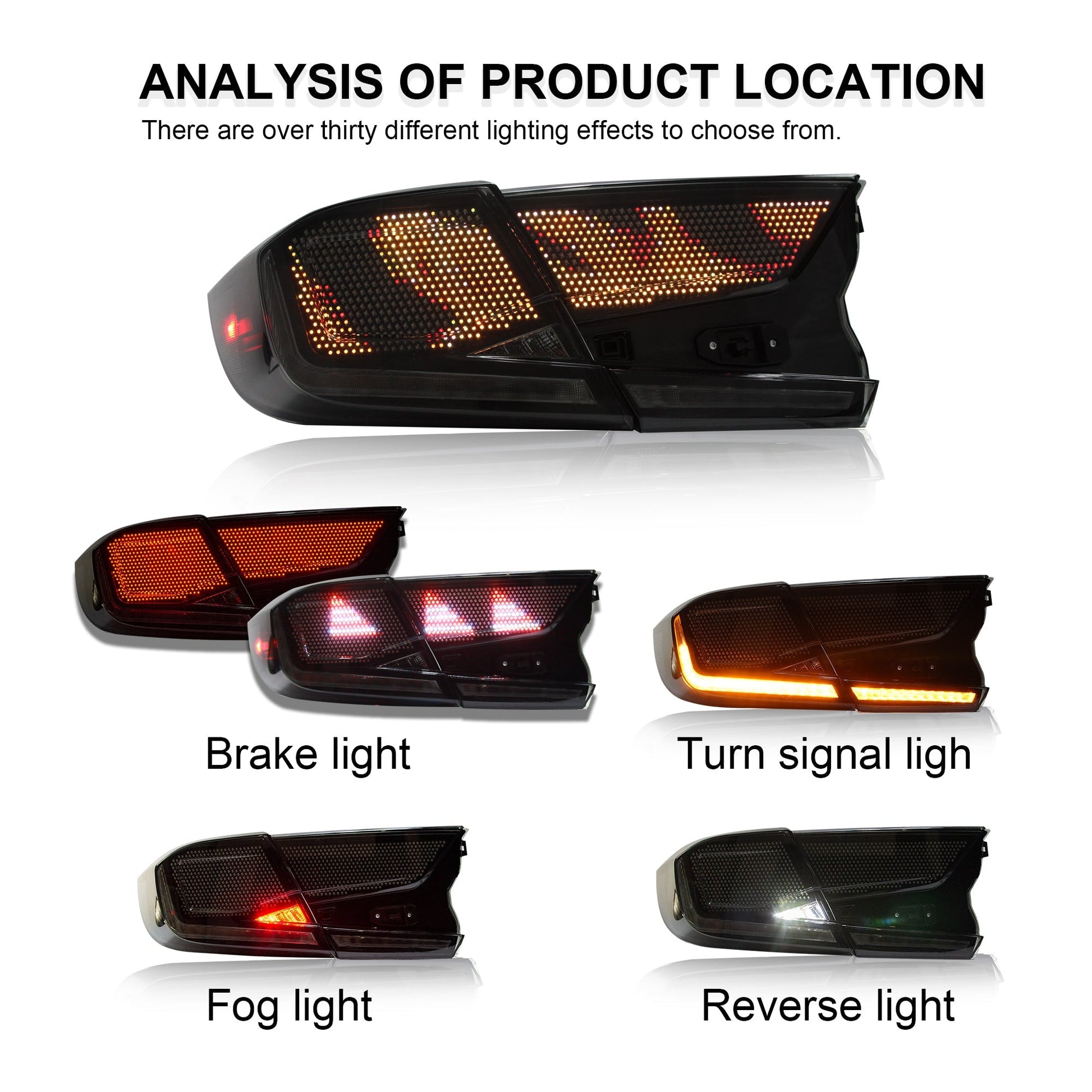 Honda Accord 2018-2022 Digital Tail Lights - ClutchBlaze