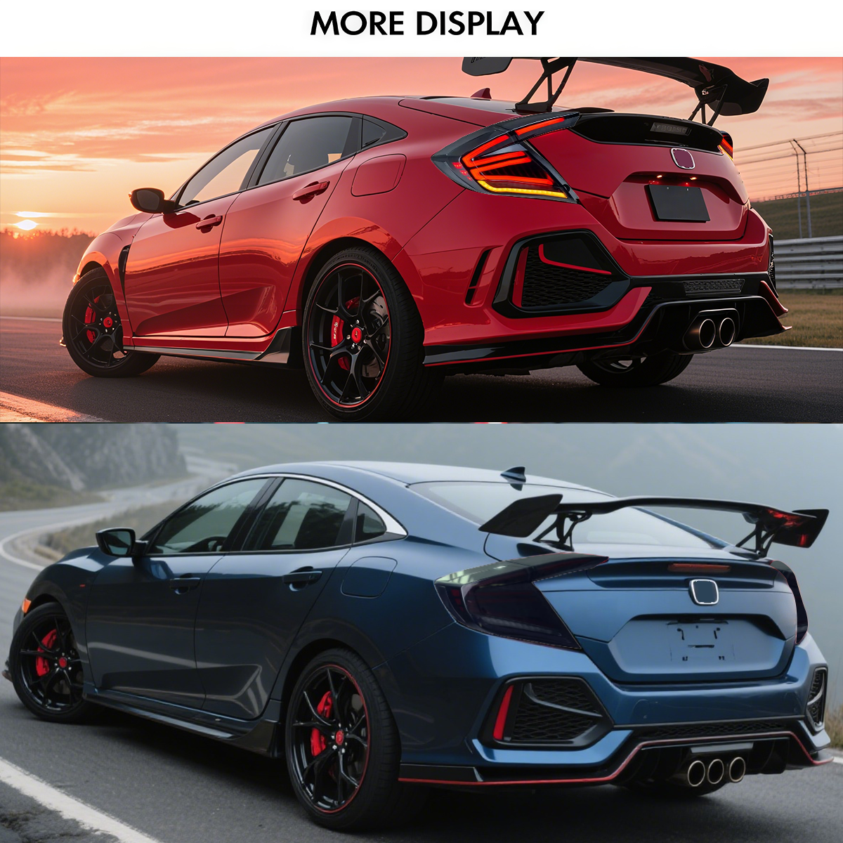 Honda Civic Hatchback 2016-2021 Tail Lights - ClutchBlaze