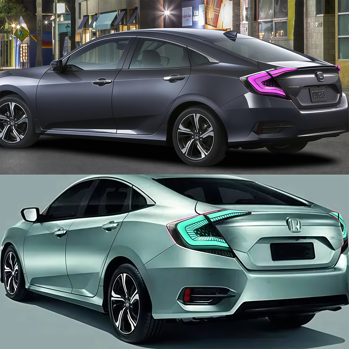 Honda Civic Sedan 2016-2021 Starry Sky Tail Lights - ClutchBlaze