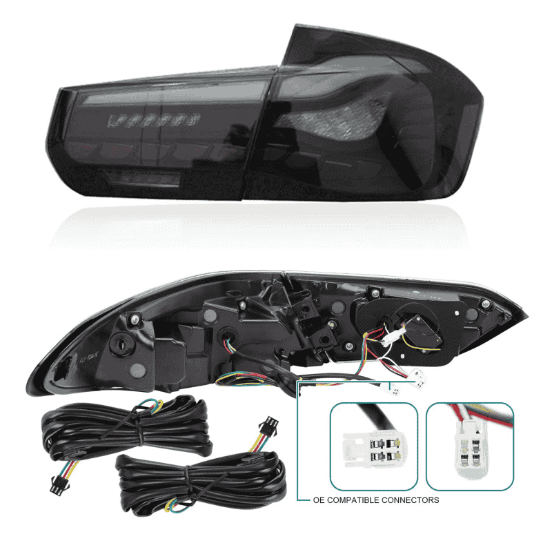 BMW 3 Series 2012-2018 Dragon Scales Tail Lights - ClutchBlaze