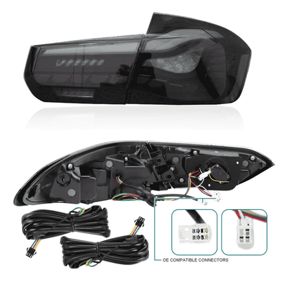 BMW 3 Series 2012-2018 Dragon Scales Tail Lights - ClutchBlaze
