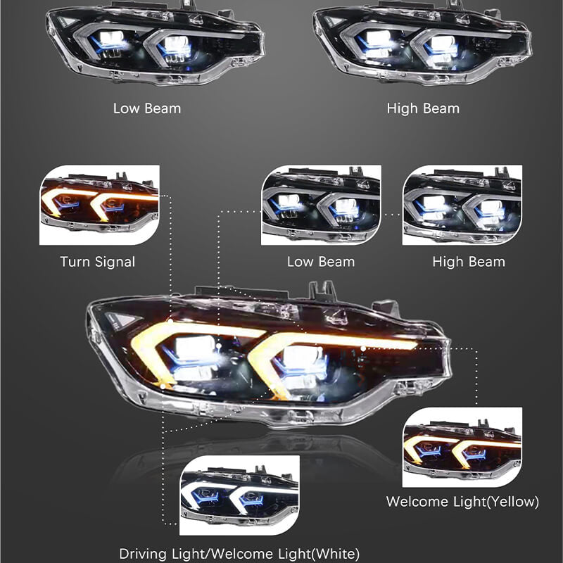 BMW 3 Series 2012-2018 Headlights - ClutchBlaze