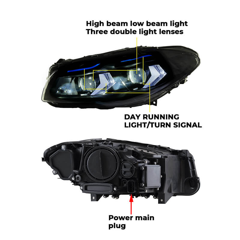 BMW 5 Series 2011-2016 Lightning Headlights - ClutchBlaze