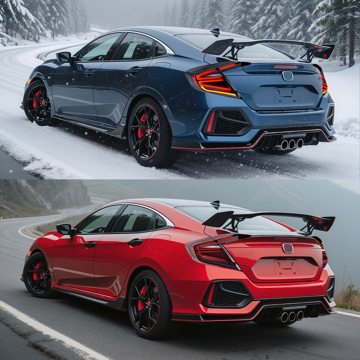 Honda Civic Hatchback 2016-2021 Tail Lights - ClutchBlaze