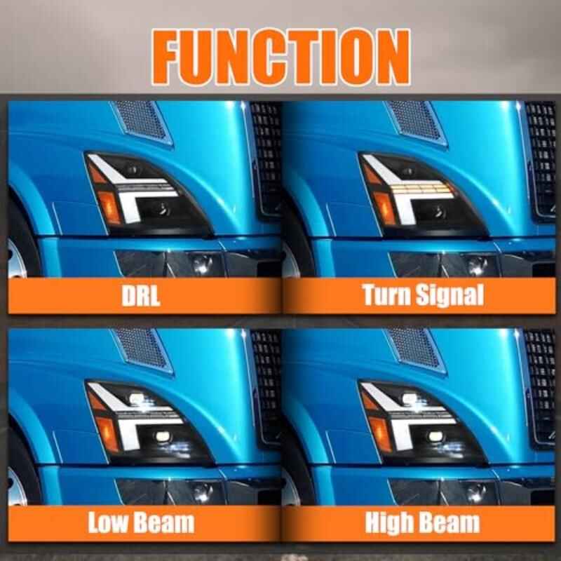Volvo VNL/VNM 2004-2018 Headlights - ClutchBlaze