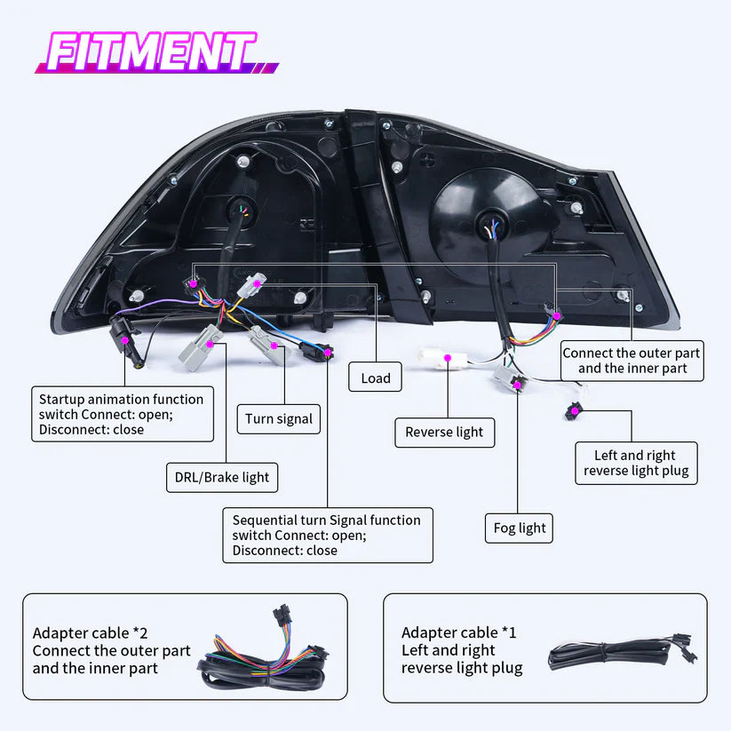 Honda Civic Type R 2007-2011 Tail Lights - ClutchBlaze