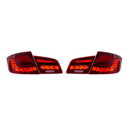 BMW 5 Series 2011-2016 Double Dragon Scales Tail Lights - ClutchBlaze