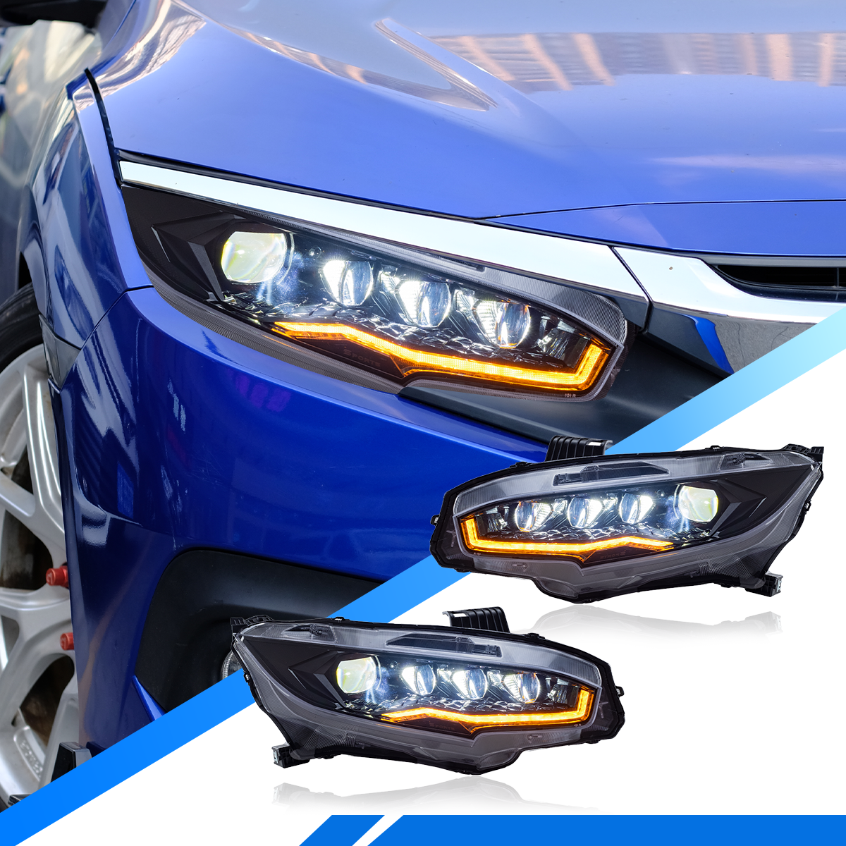 Honda Civic 2016-2021 Headlights - ClutchBlaze
