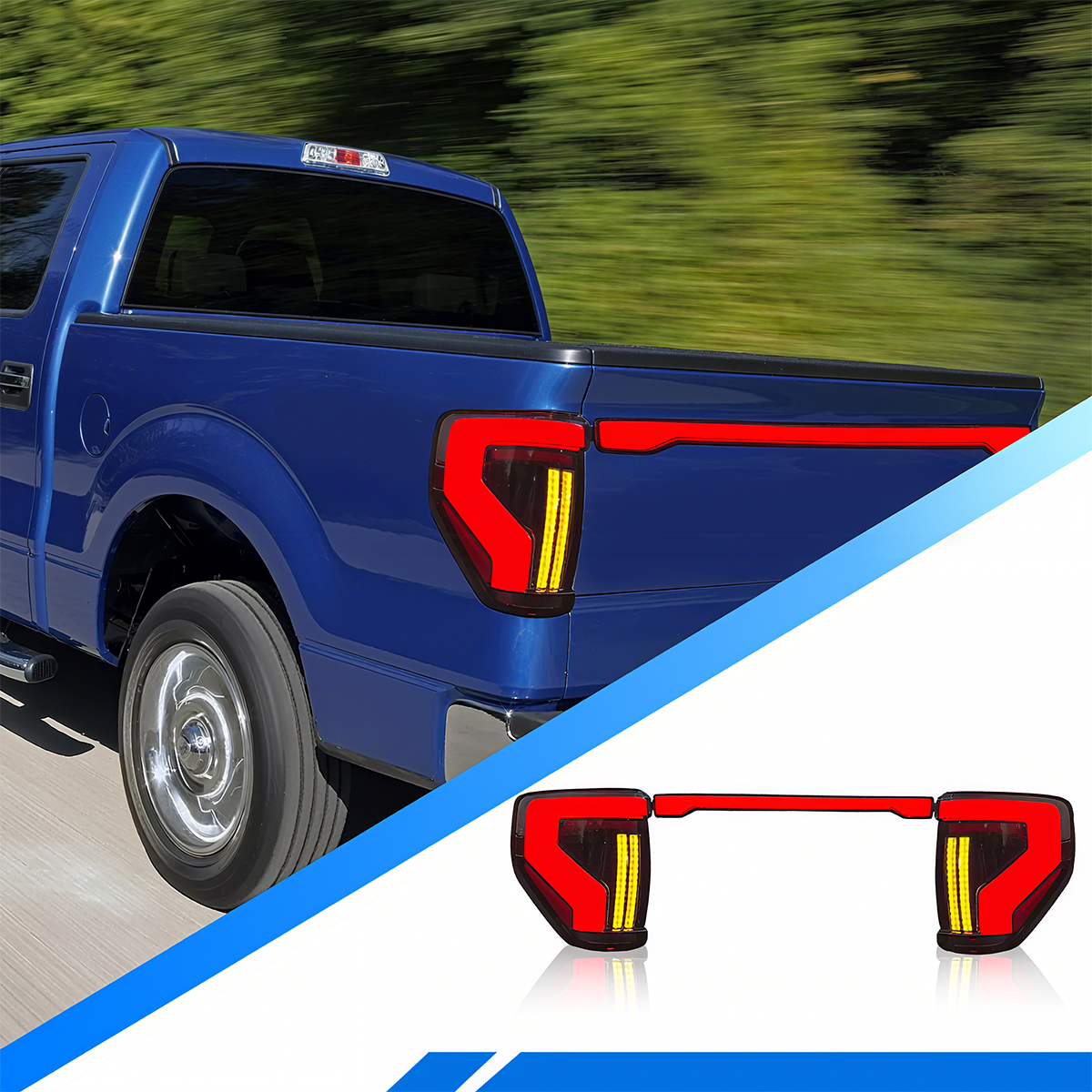Ford F-150 2009-2014 Tail Lights With Tailgate Lights - ClutchBlaze