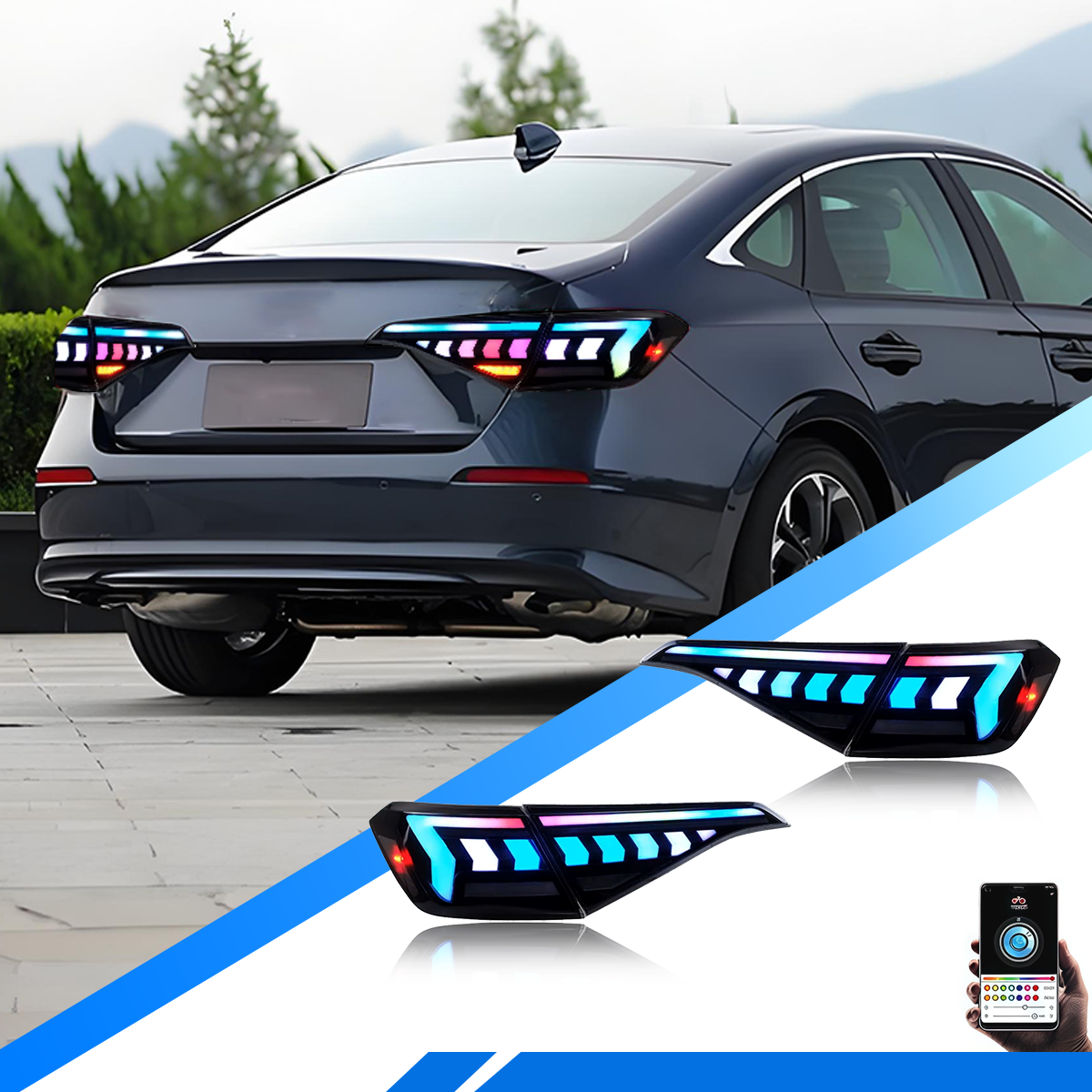 Honda Civic Sedan 2022-2026 Tail Lights - ClutchBlaze