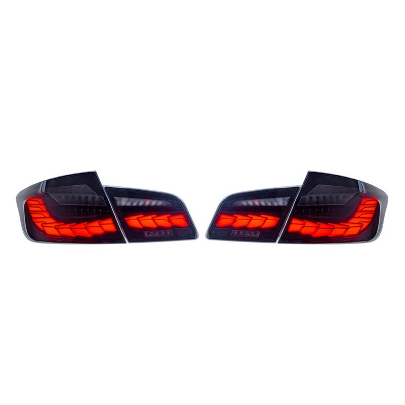 BMW 5 Series 2011-2016 Double Dragon Scales Tail Lights - ClutchBlaze