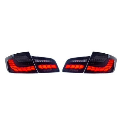 BMW 5 Series 2011-2016 Double Dragon Scales Tail Lights - ClutchBlaze