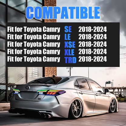 Toyota Camry 2018-2024 Rectilinear Tail lights - ClutchBlaze
