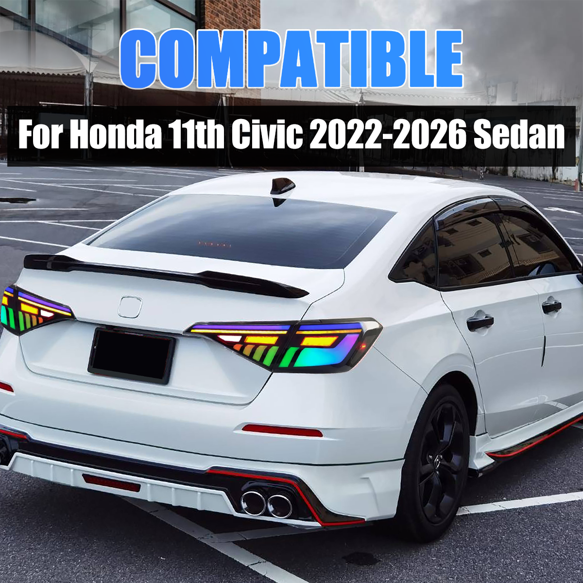 Honda Civic Sedan 2022-2026 RGB Tail Lights - ClutchBlaze