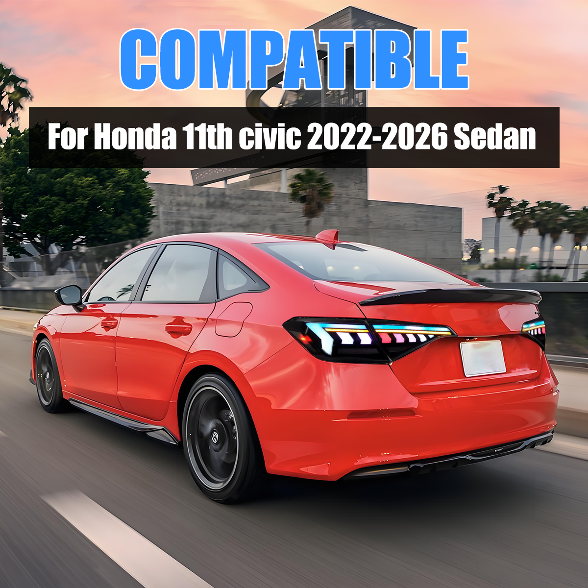 Honda Civic Sedan 2022-2026 Tail Lights - ClutchBlaze