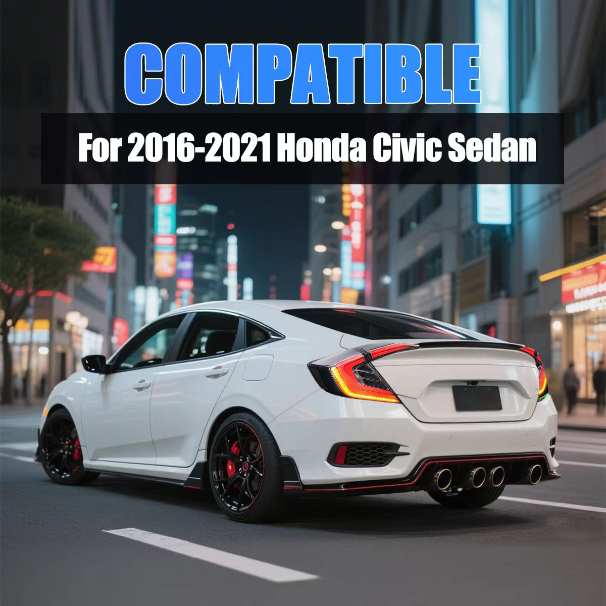 Honda Civic Sedan 2016-2021 Tail Lights - ClutchBlaze