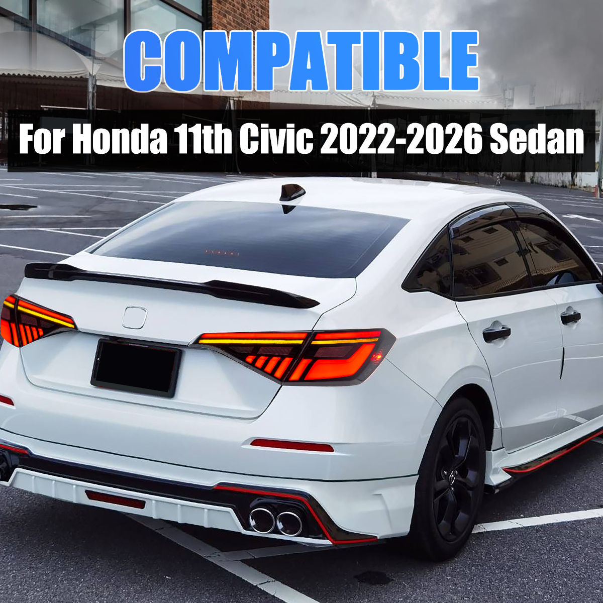 Honda Civic Sedan 2022-2026 Tail Lights - ClutchBlaze