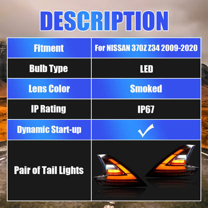 Nissan 370Z 2013-2020 Tail Lights - ClutchBlaze