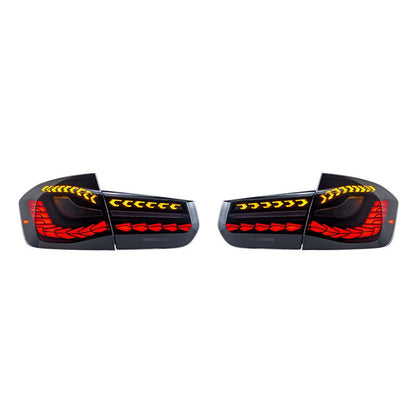 BMW 3 Series 2012-2018 Triple Dragon Scales Tail Lights - ClutchBlaze