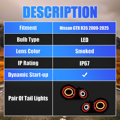 Nissan GT-R R35 2009-2025 Tail Lights - ClutchBlaze