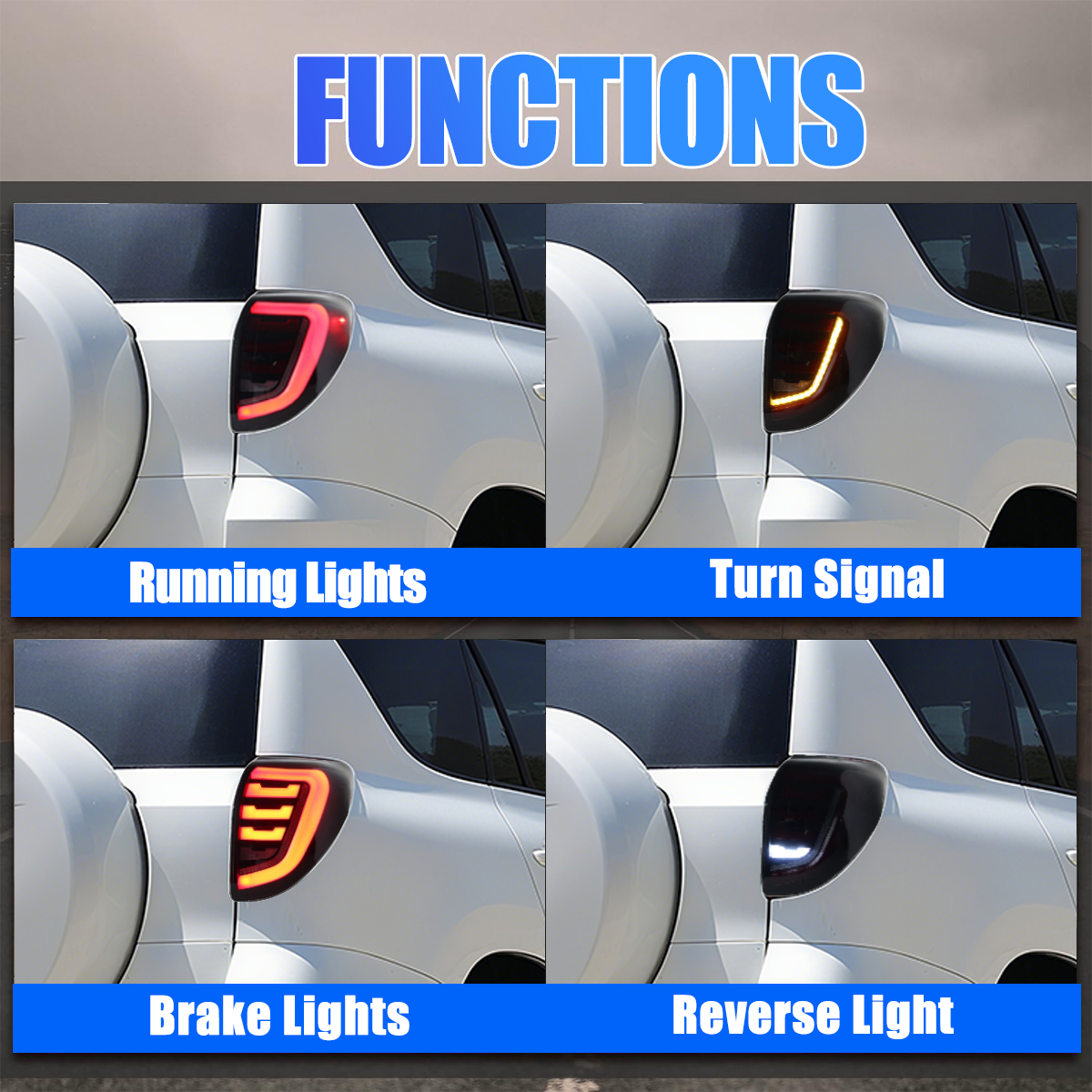 Toyota RAV4 2005-2012 Smoked Tail Lights - ClutchBlaze