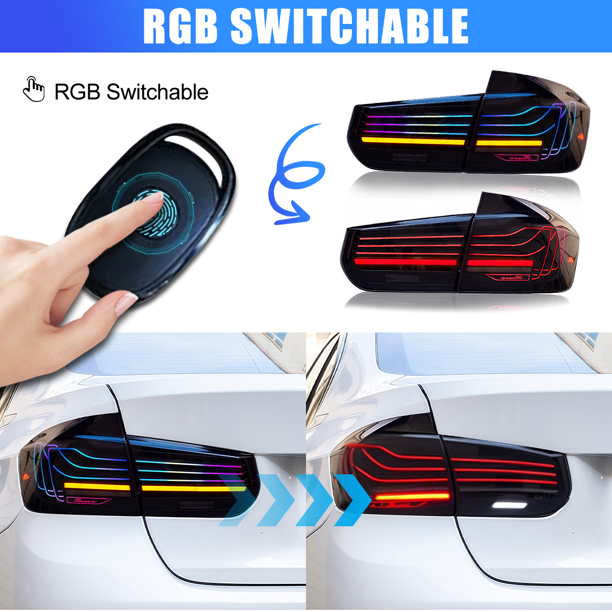 BMW 3 Series 2012-2018 PulseRay Tail Lights - ClutchBlaze