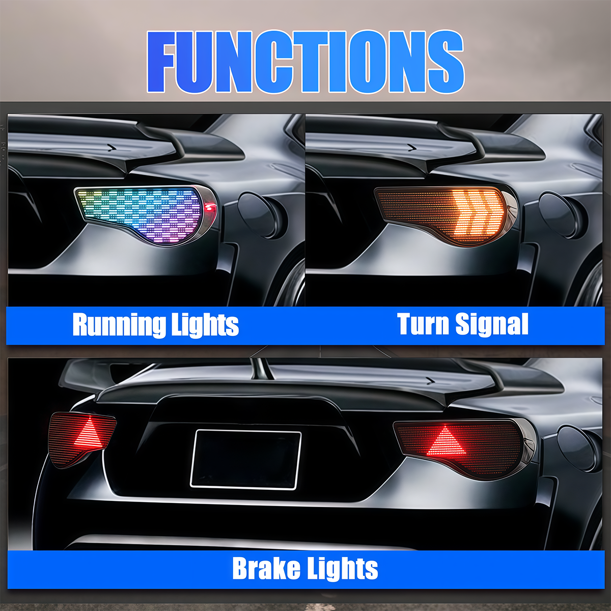 Toyota GT86 2012-2020 Digital Tail Lights - ClutchBlaze