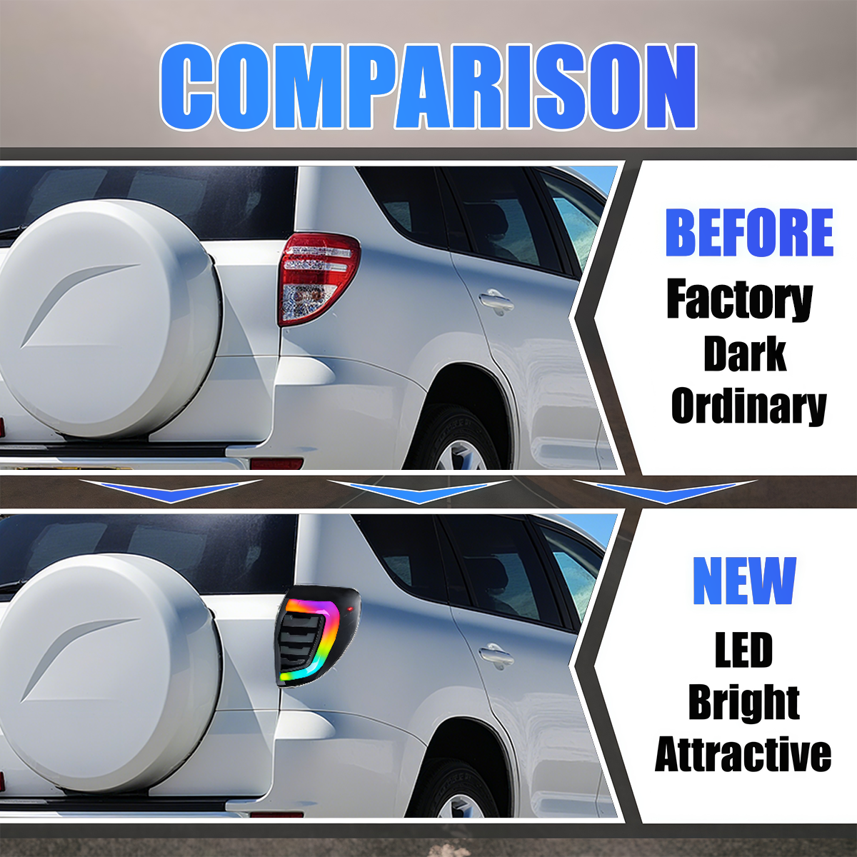 Toyota RAV4 2005-2012 Smoked Tail Lights - ClutchBlaze