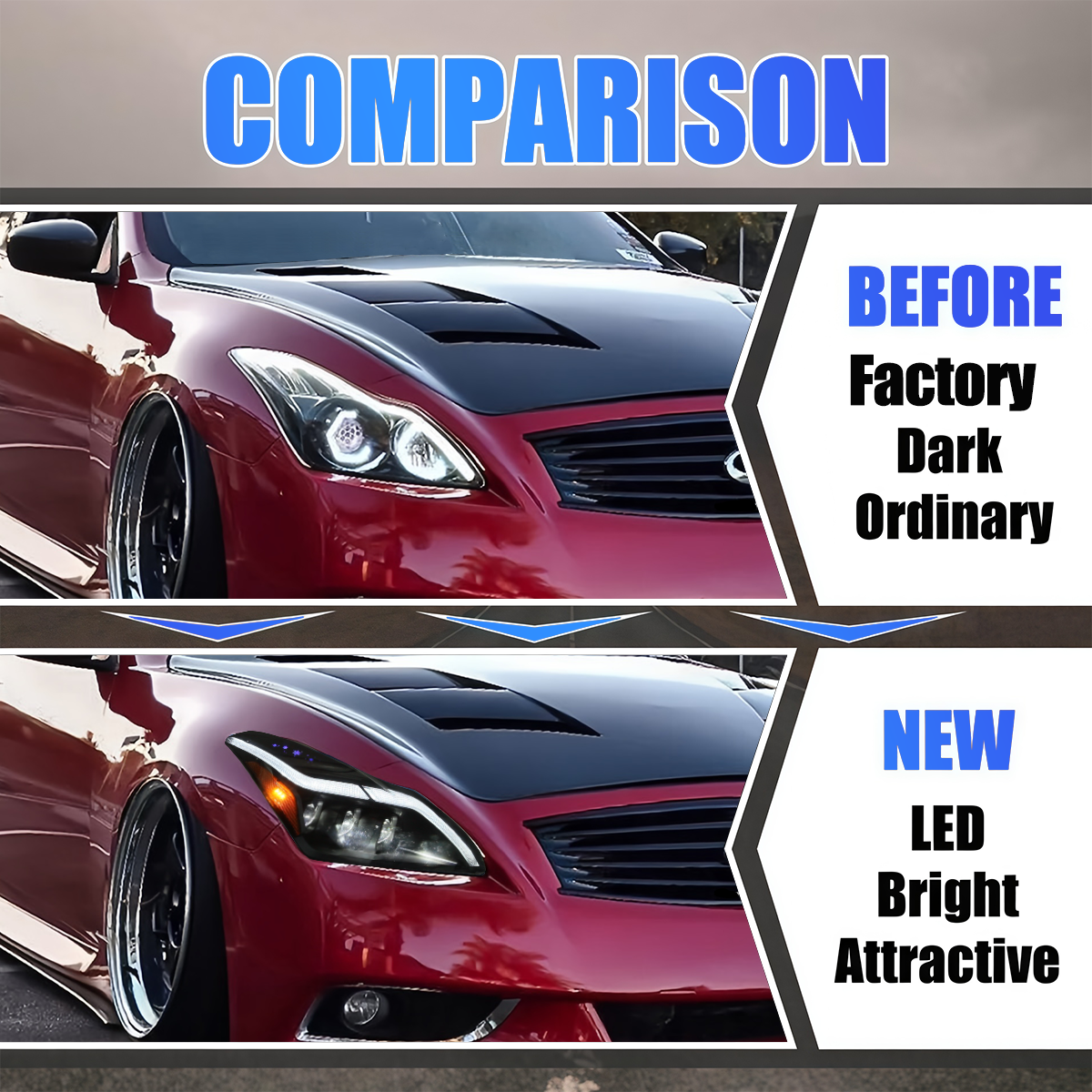 Infiniti G37 Coupe 2008-2015 Headlights - ClutchBlaze