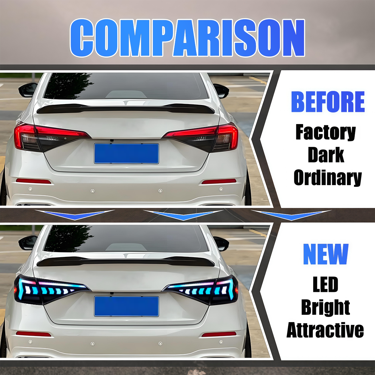 Honda Civic Sedan 2022-2026 Tail Lights - ClutchBlaze